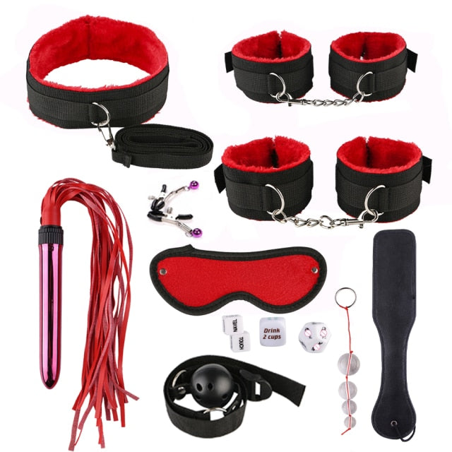 Exotic Accessories BDSM Bondage Sex Toys for Couples Restraints Set Anal Plug Vibrator Handcuffs Slave Whip Spanking Sex Games