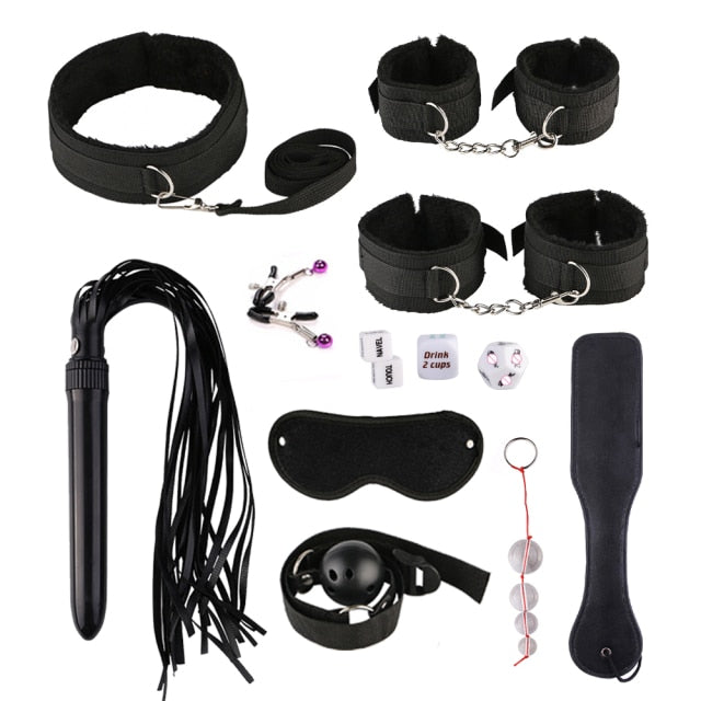 Exotic Accessories BDSM Bondage Sex Toys for Couples Restraints Set Anal Plug Vibrator Handcuffs Slave Whip Spanking Sex Games